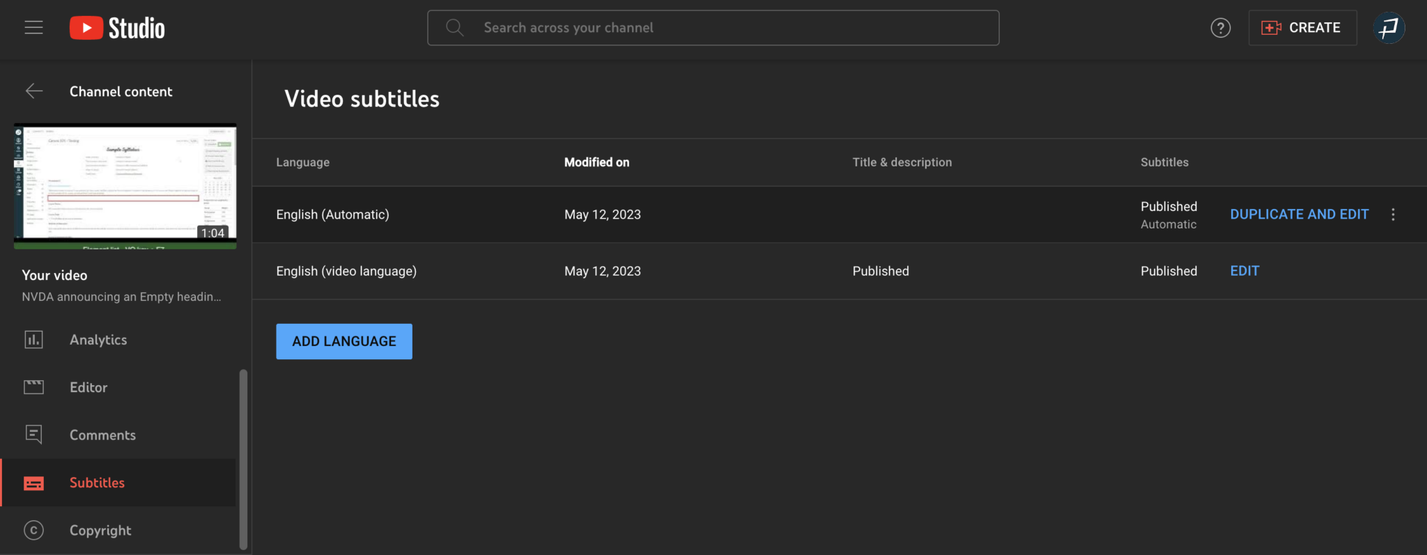 How to create audio descriptions for accessible YouTube videos - Pope ...
