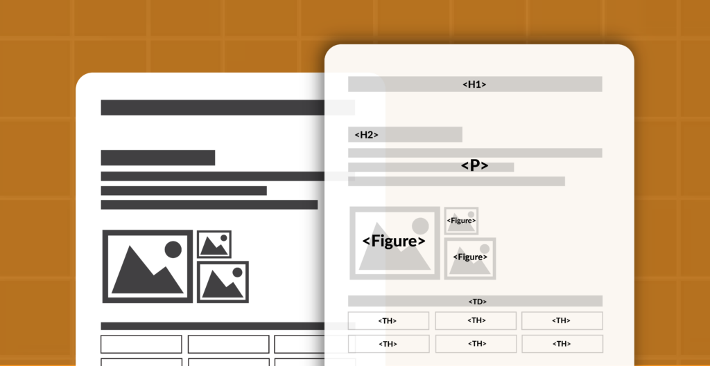 Illustrated visual and tag layer with text, images and a table.