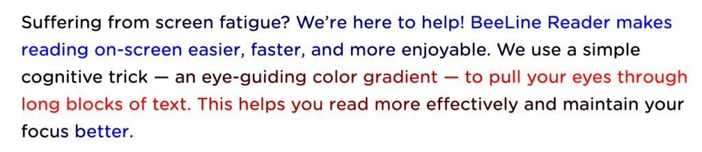 Text with blue to red gradient.