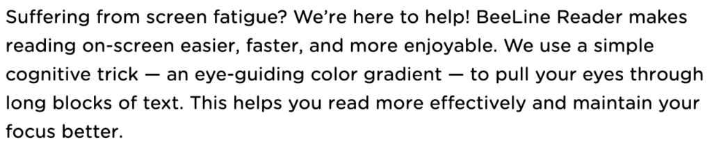 Black text with no gradient.